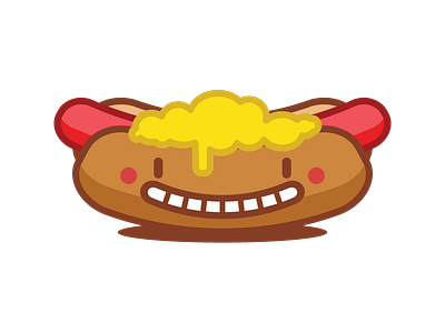 Hotdog Emoji cachorro quente emoji fast food food snack sticker vector