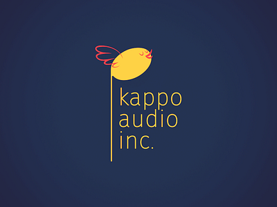 Kappo audio bird logo logotype music note songbird