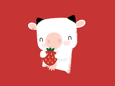 Moo calf character design cow cute kawaii