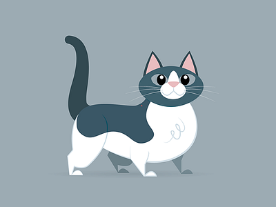 Munchkin Cat cat cute feline gato midcentury munchkin pet vector