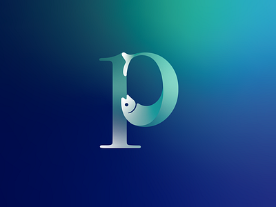 P is for Pisces illustration logo logo design logotype vector