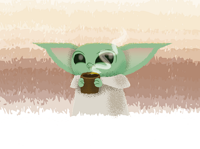 Baby Yoda cartoon character character design illustration starwars vector