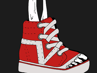 Creepy shoe adobe illustrator shoes skateboard vector