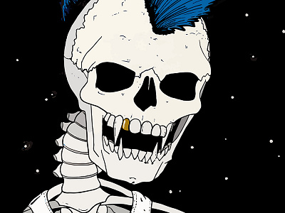 Skull Kid adobe halloween illustrator punk skeleton