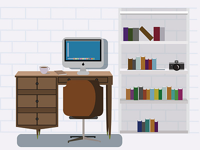 Home Office home office neutral colors vector officespace vector room