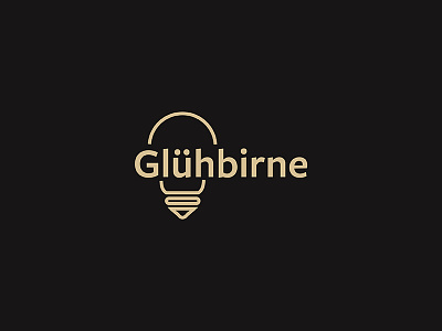 Glühbirne Logo adobe adobe illustrator branding business card collateral gold and black illustrator info graphic lightbulb logo logo design