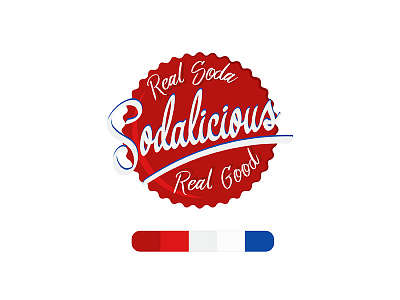 Sodalicious! adobe illustrator blue fun logos graphic design illustrator logo contest logo illustrator red red logo soda logo white