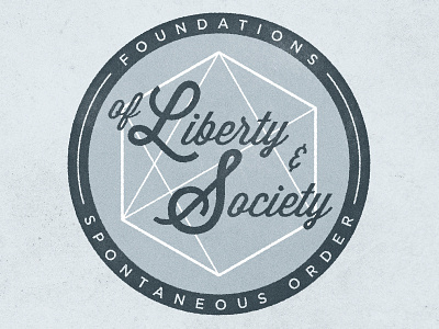 Liberty Society academic adamsmith conference emblem grain libertertarian liberty logo mark retro texture