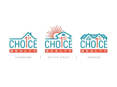Variations on primary identity brand condo house identity logo realty retirement variation