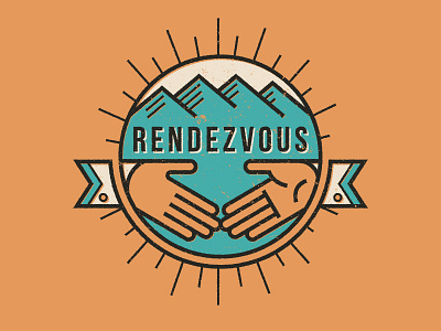 Rendezvous earth hand hands handshake logo monoweight mountains mtn mtns shake