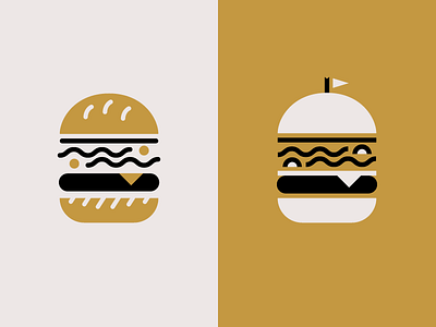 Burger Brothers buns burgers squiggle twotone