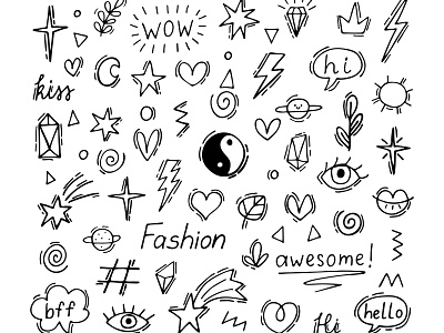 Tattoo design background design doodle element sign graffiti graphic design hand drawn heart logo love punk sketch star tattoo vector wow