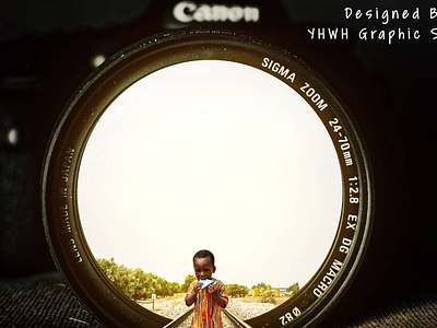 Boy On Rail Going Into A Camera Lens