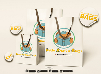 BRANDED SOUVENIR BAGS branddesigner branding design graphic design illustration kids logo photoshop stores