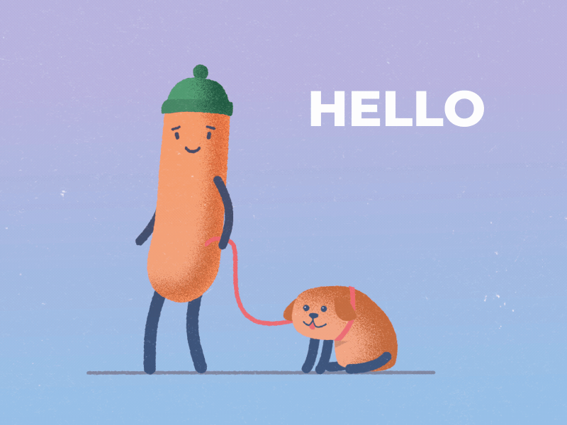 Polite Weenie and his friend Peanut animation character animation motion graphics multiplication