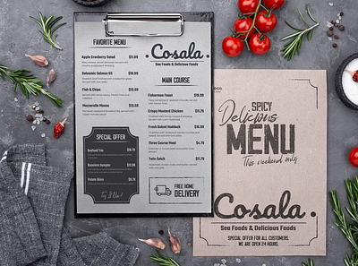 Menu Card Design branding graphic design logo menu card menu card design motion graphics print design