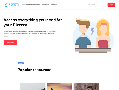 The Divorce Cloud | Squarespace Web Design css design html javascript squarespace web design