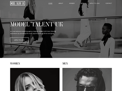 Model Talent UK | Squarespace Web Design css design html javascript squarespace web design