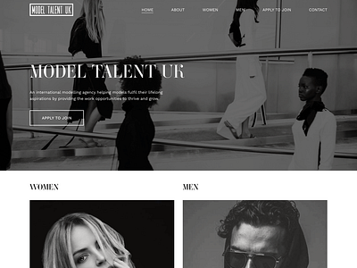 Model Talent UK | Squarespace Web Design