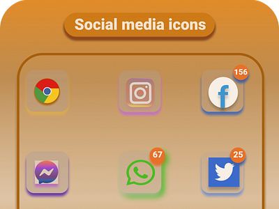 Social Media App Icons app branding dailyui design illustration logo typography ui ux vector