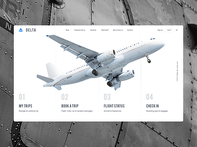 Delta Air Lines airline booking card fly mi minimalistic plane shop ui ux