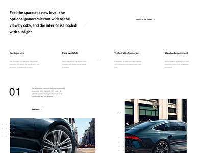 Audi A7 Sportback app design flat minimalistic ui ux
