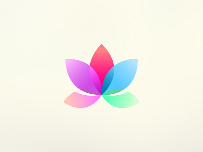 Visual Therapy balance colours flower harmony healing logomark peaceful pure therapy tranquil wellness center