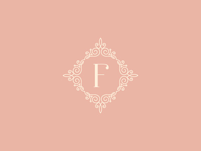 Flourish Flowers Icon brand icon cream florists flourish flourish flowers logo pink