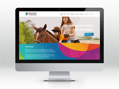 EAPD Dubai Website bond bright children colourful connection equestrian hand horse negative space trust vivid website