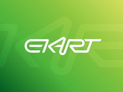 E-Kart Wordmark brand identity e kart electronic kart go kart green energy identity logo wordmark