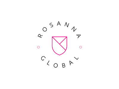 Rosanna Global Brand Identity brand brand identity emblem identity logo logomark pink rosanna global rose