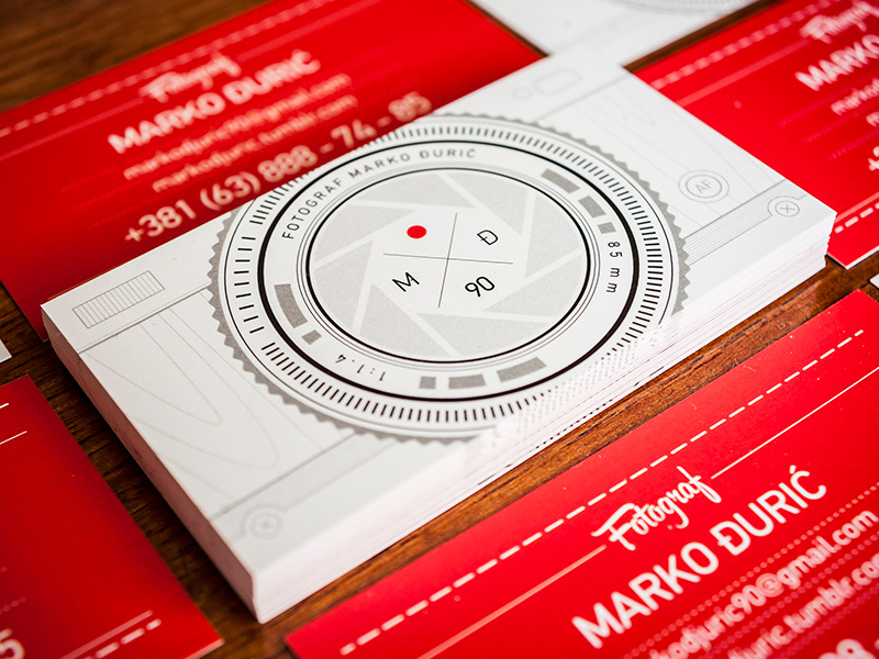 Photography business card design - Just printed! :)
