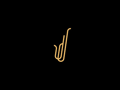 JJ - Saxophonist logo ci cielma debut gold leszek cielma logo luxury minimalist sax saxophonist simple
