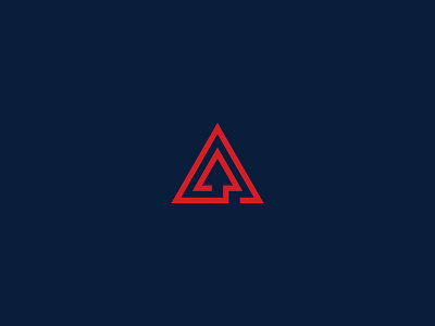 Logistics and transport logo arrow ci cielma dark blue logistics logo negative space red transport triangle