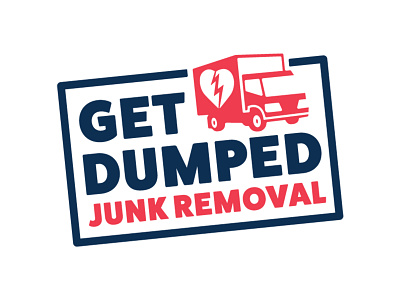 Get Dumped Junk Removal Logo branding graphic design junk logo moving truck