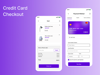 Credit Card Checkout daily challenge design ui