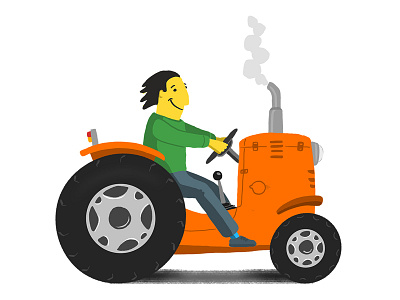 Children's Book character childrens book farmer orange tractor