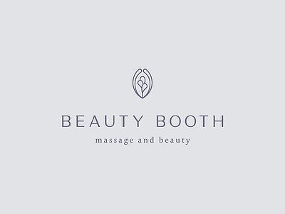 Beauty Booth Log Design beauty flower lavender logo massage therapist therapy