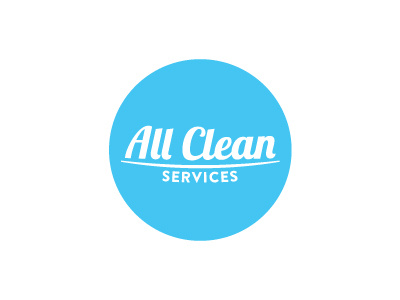 All Clean Services Approved all blue branding circle clean cleaners cleaning logo retro services vintage