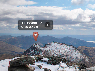 The Cobbler cobbler location map mountain munro panorama panoramic scotland ui ux