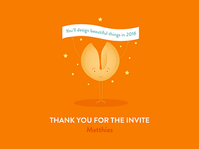 Thank you Matthias! fortune cookie illustration orange thank you thanks