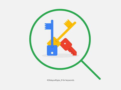 36 days of type: K is for SEO Keywords google illustration k keywords minimal search engine seo type typography