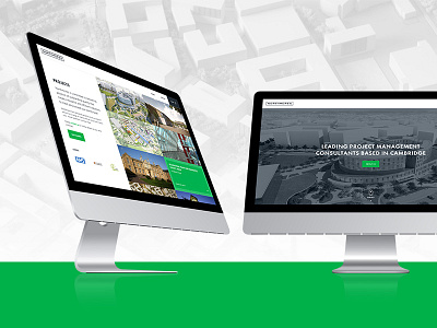Northmores Website architecture futura green minimal portfolio project management responsive webdesign website