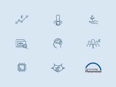 Cambridge Phenomenon Icons business chip growth icon iconset innovation investment tech vector
