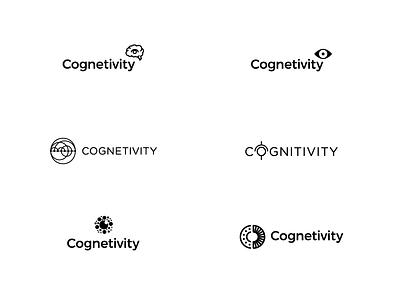 Collection of unused logos for Cognetivity brain brand branding concept data dementia eye information logo neurology vector