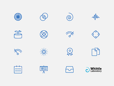 Whittle Laboratory bespoke icon set