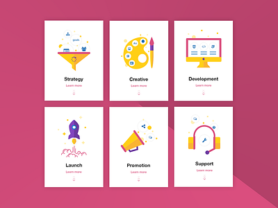 Process diagram illustrations