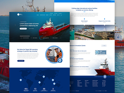 MMA Offshore for Clue Design boats engineering landing page marine ui ux web design