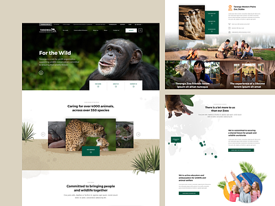 Taronga Zoo UX/UI design animals biodiversity conservation landing page ui ux design web webdesign zoo