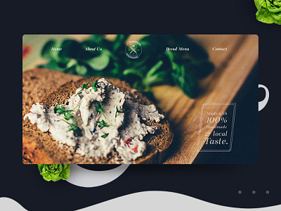 Bread and Cake Homepage food homepage interface ui ux webdesign